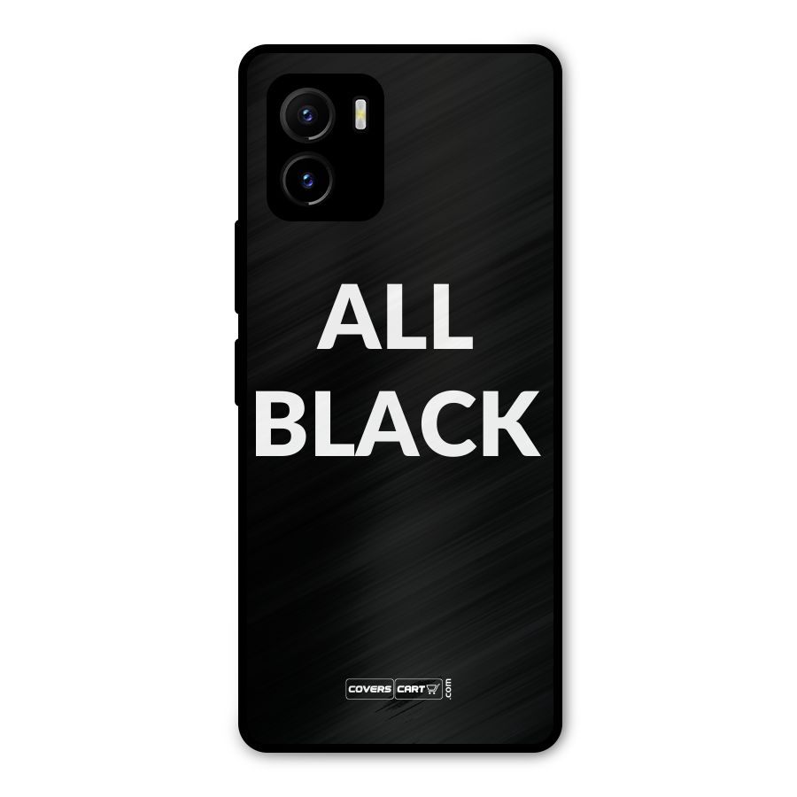 Raftaar All Black Metal Back Case for Vivo Y15s