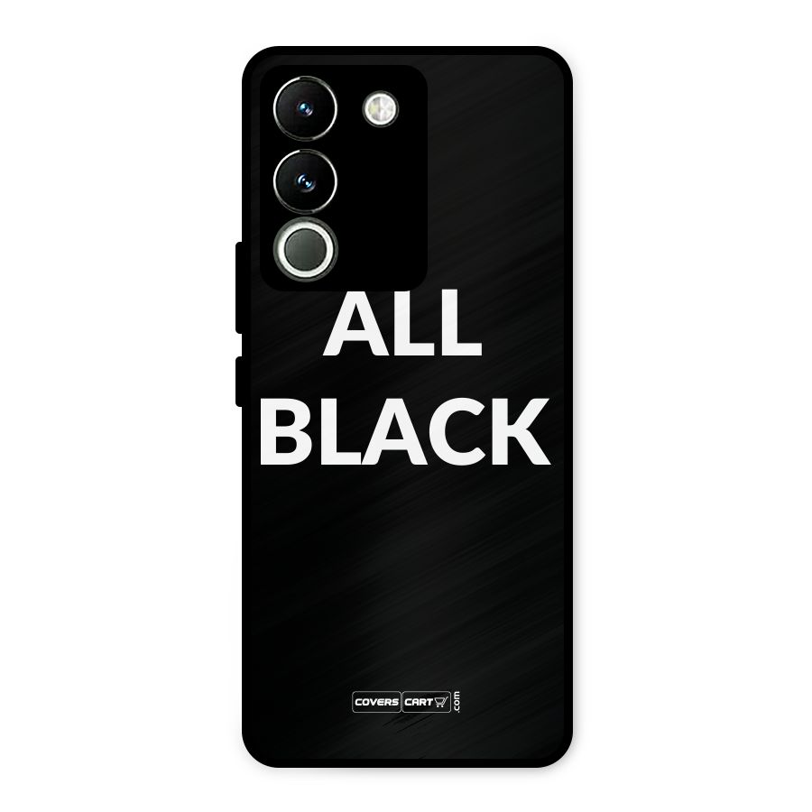 Raftaar All Black Metal Back Case for Vivo Y200
