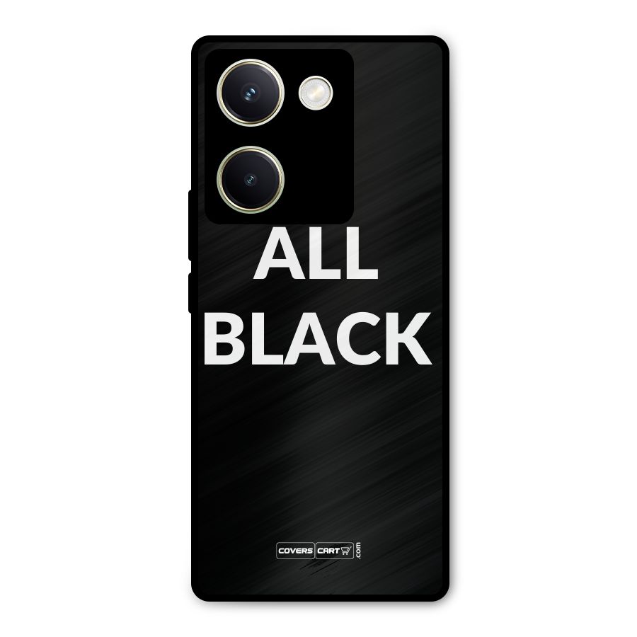 Raftaar All Black Metal Back Case for Vivo Y200 Pro