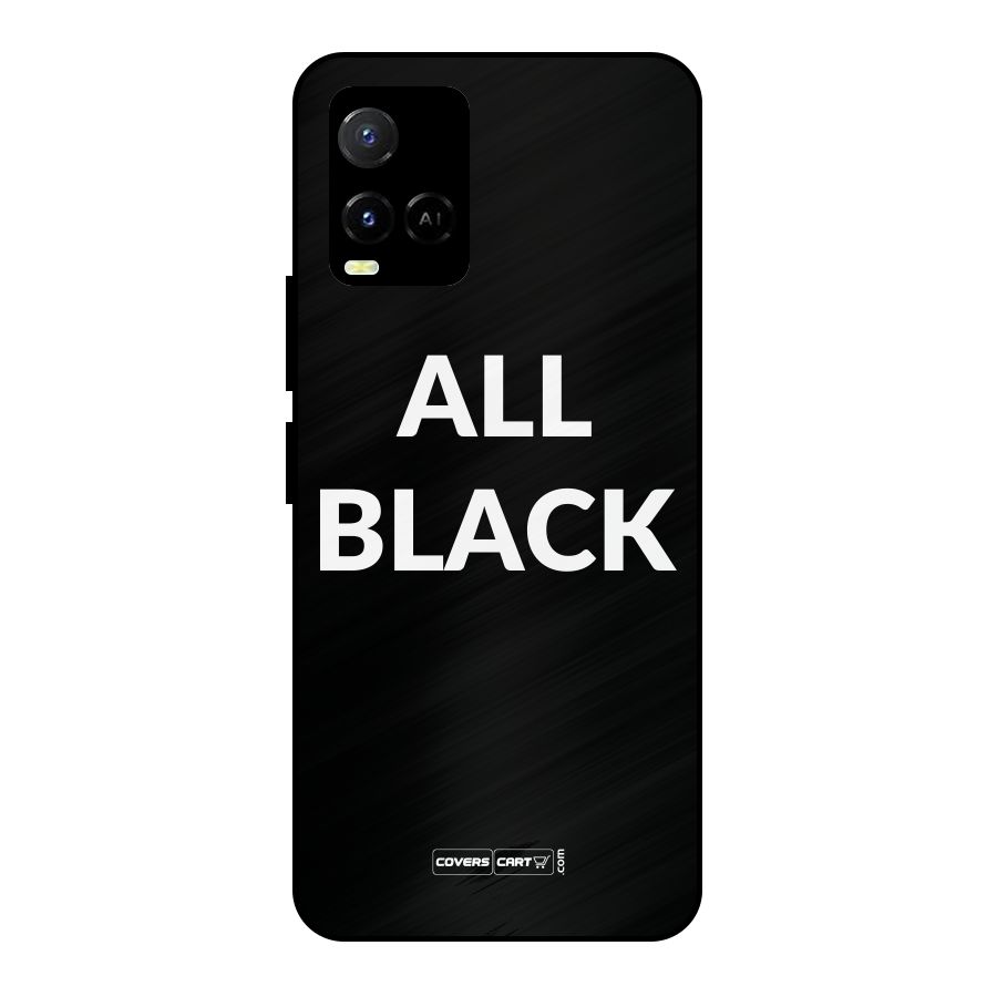 Raftaar All Black Metal Back Case for Vivo Y21T