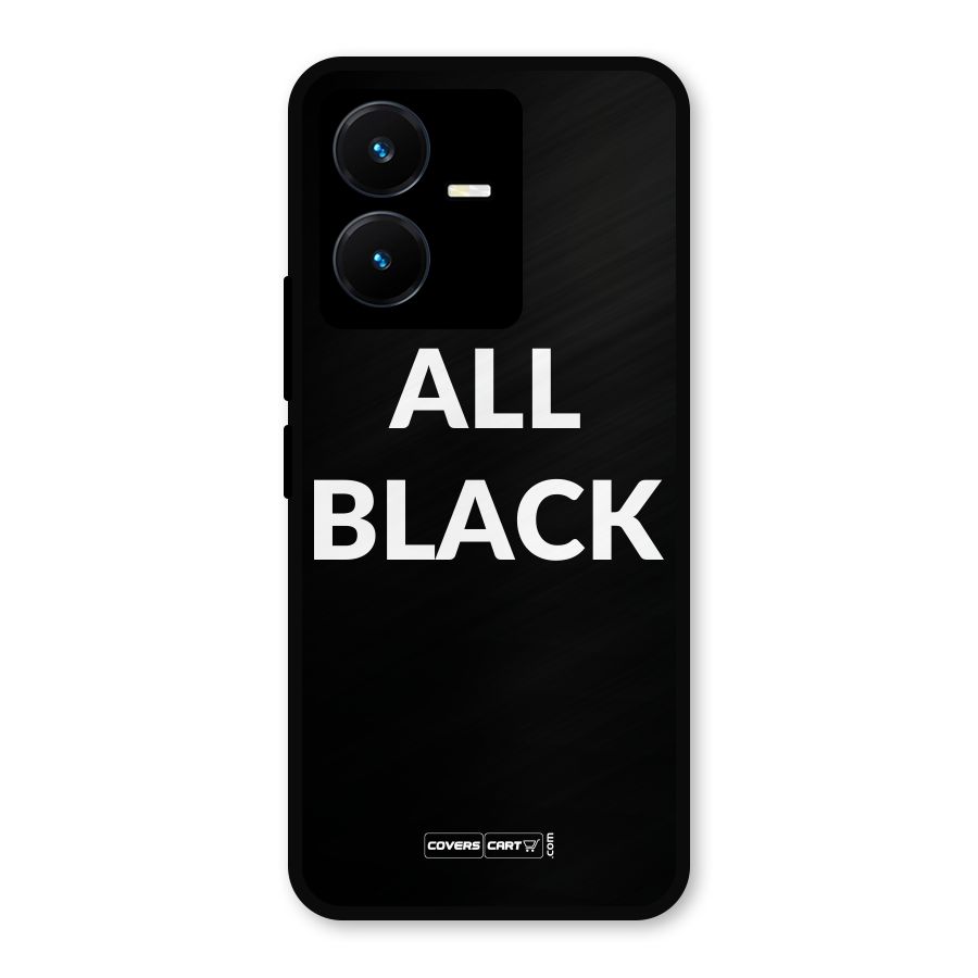 Raftaar All Black Metal Back Case for Vivo Y22