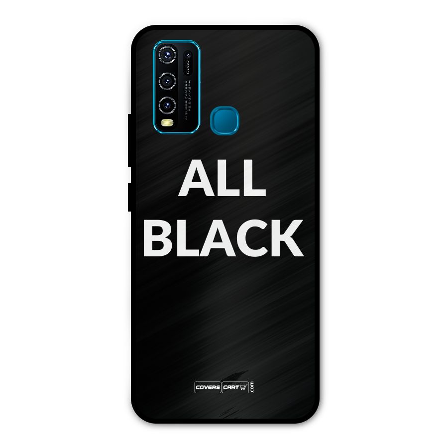 Raftaar All Black Metal Back Case for Vivo Y30