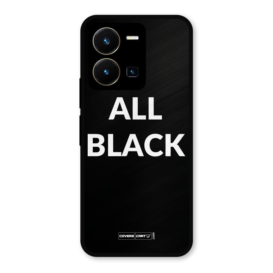 Raftaar All Black Metal Back Case for Vivo Y35