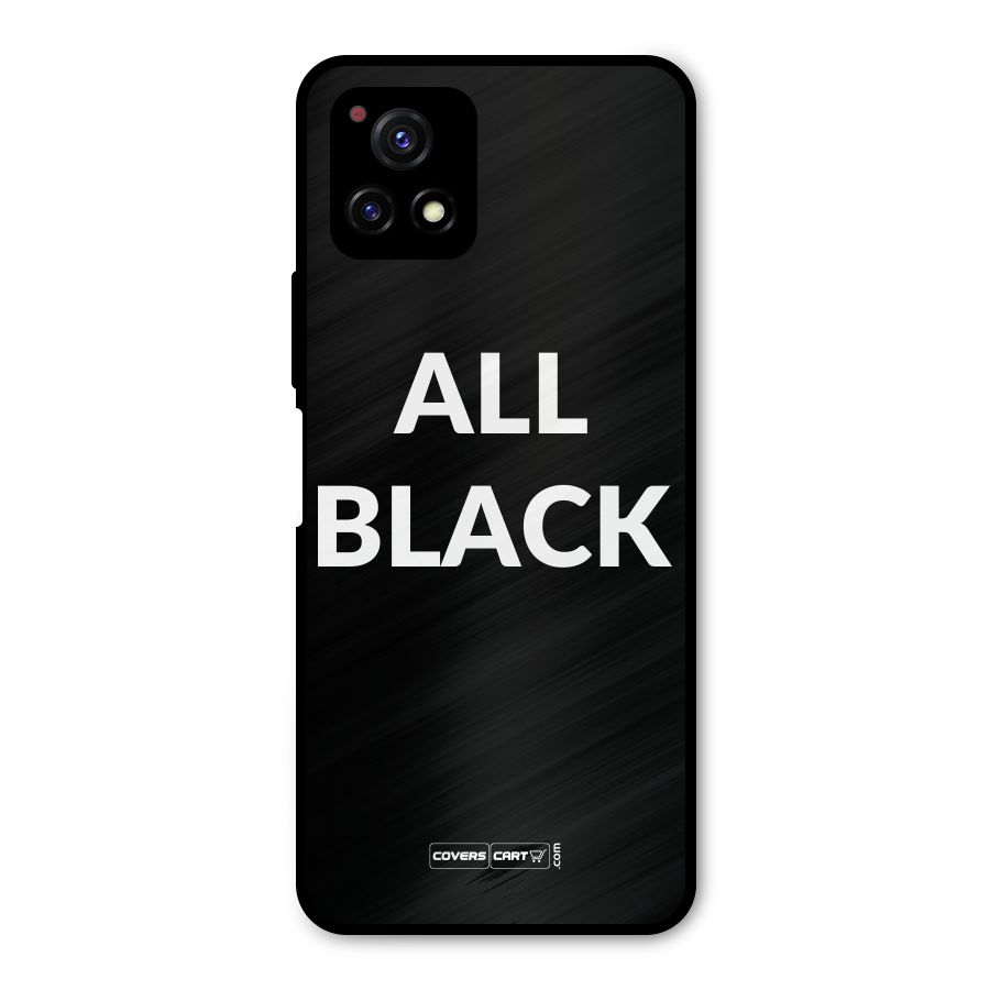 Raftaar All Black Metal Back Case for Vivo Y72 5G