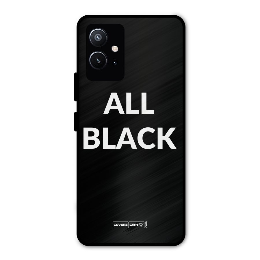 Raftaar All Black Metal Back Case for Vivo Y75 5G