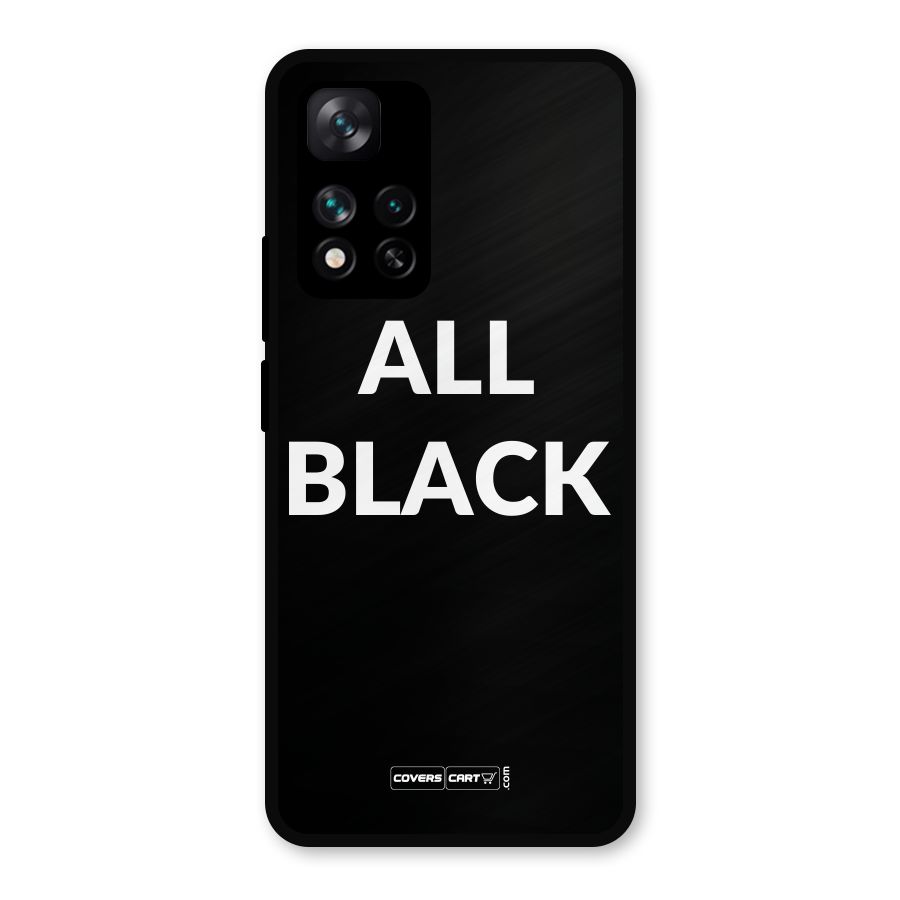 Raftaar All Black Metal Back Case for Xiaomi 11i 5G