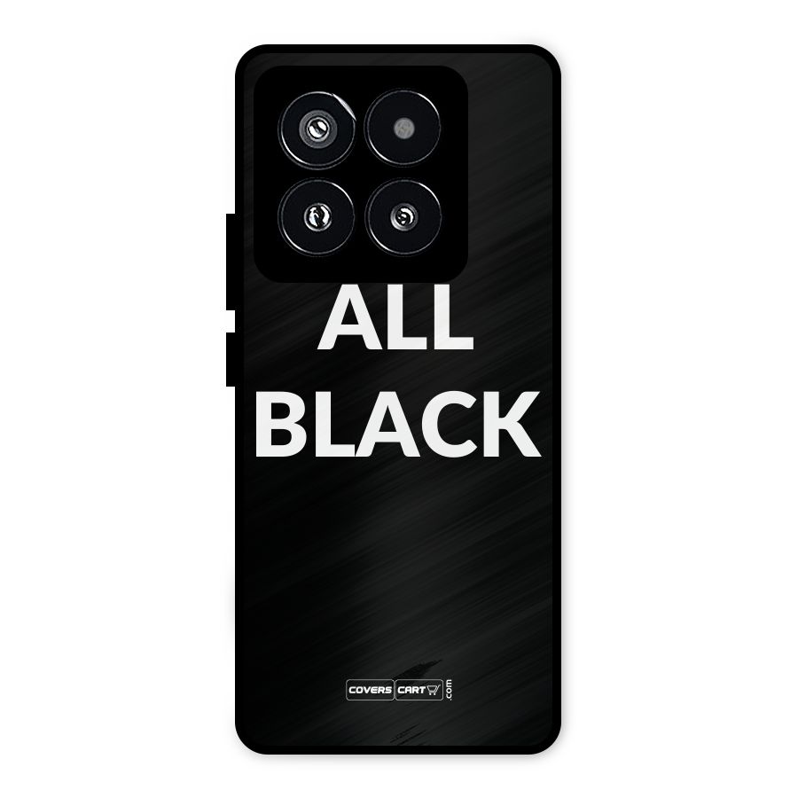 Raftaar All Black Metal Back Case for Xiaomi 14 Pro