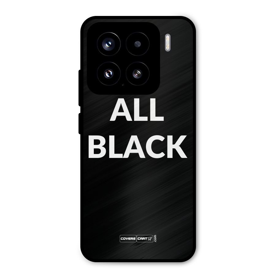 Raftaar All Black Metal Back Case for Xiaomi 15