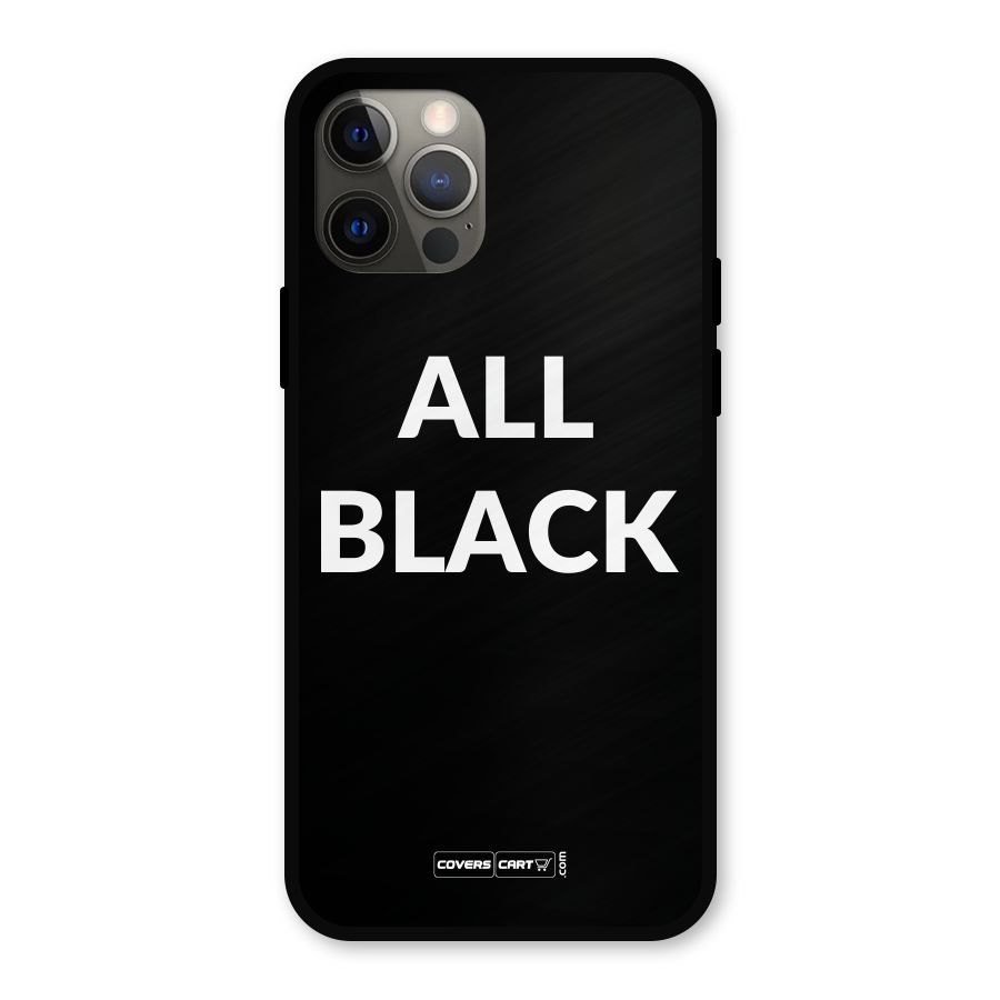 Raftaar All Black Metal Back Case for iPhone 12 Pro