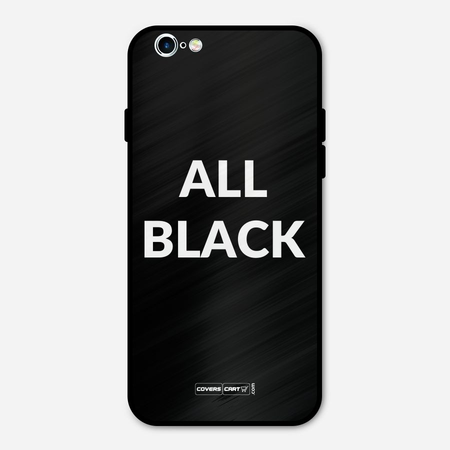 Raftaar All Black Metal Back Case for iPhone 6 6s