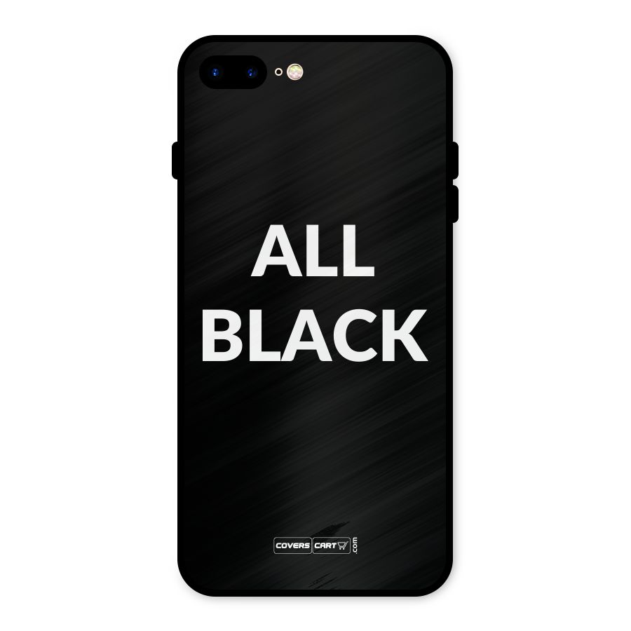 Raftaar All Black Metal Back Case for iPhone 7 Plus