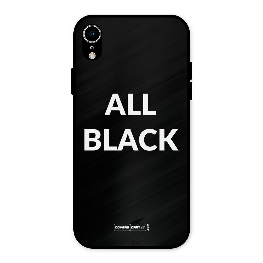 Raftaar All Black Metal Back Case for iPhone XR