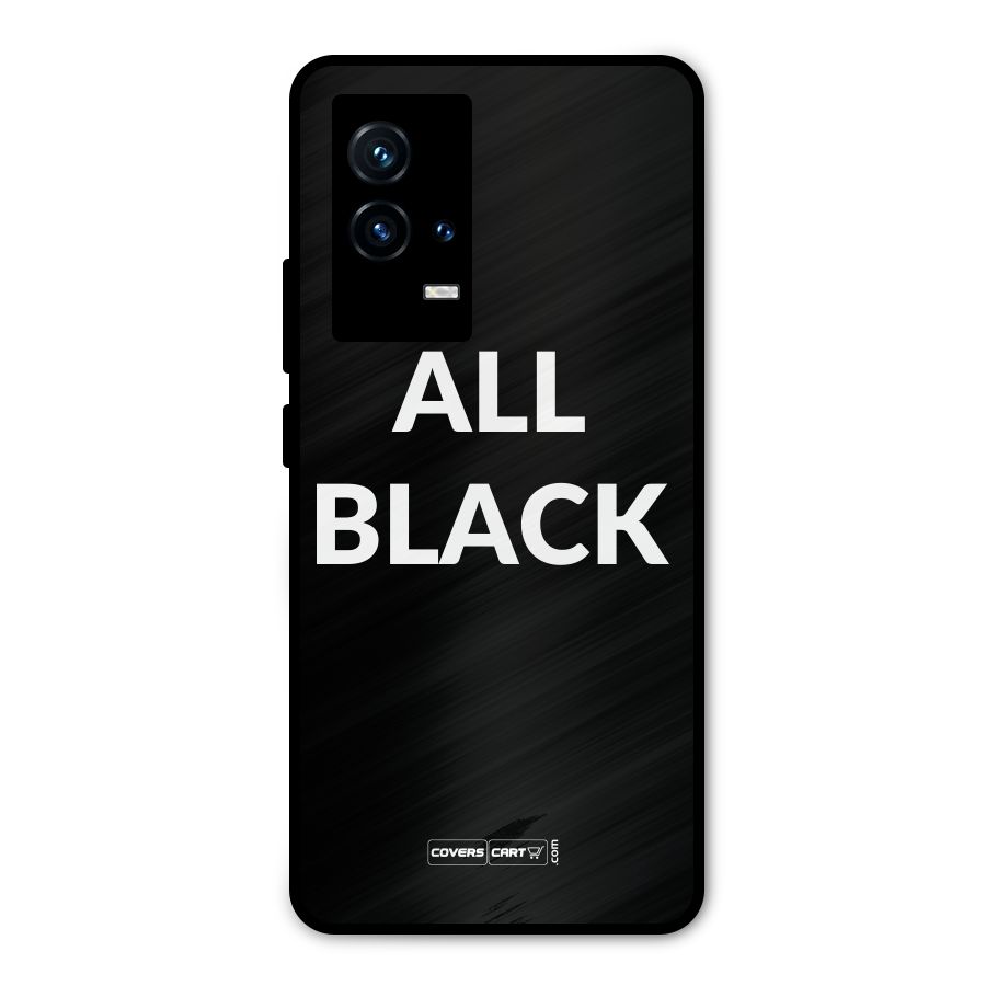 Raftaar All Black Metal Back Case for iQOO 9 5G