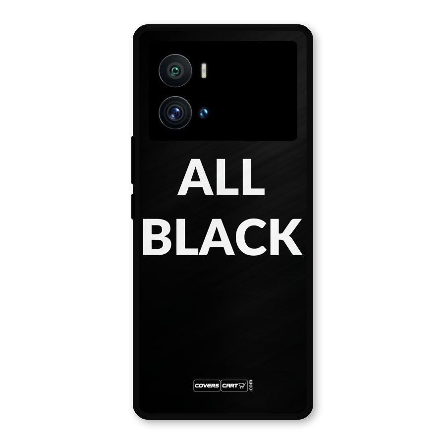 Raftaar All Black Metal Back Case for iQOO 9 Pro