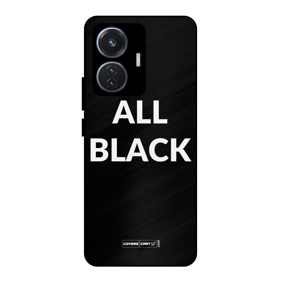 Raftaar All Black Metal Back Case for iQOO Z6 44W