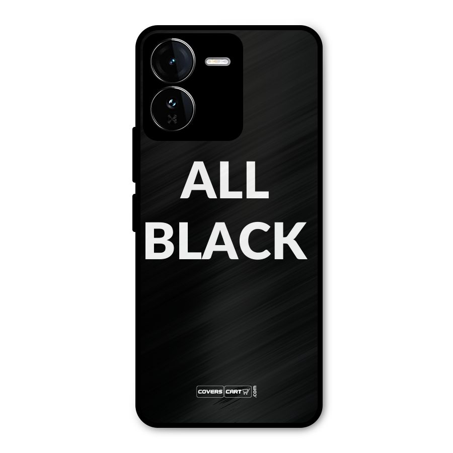 Raftaar All Black Metal Back Case for iQOO Z9