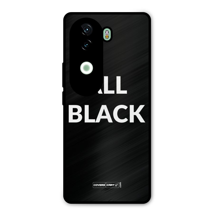 Raftaar All Black Metal Back Case for iQOO Z9s