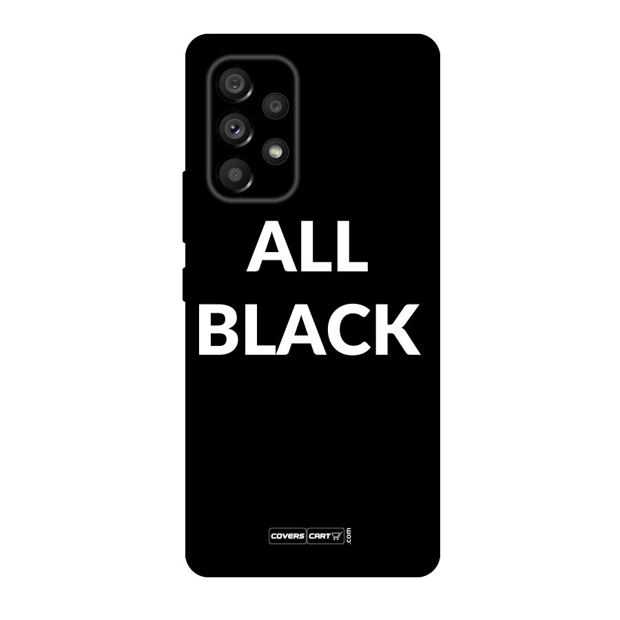 Raftaar All Black Original Polycarbonate Back Case for Galaxy A53 5G
