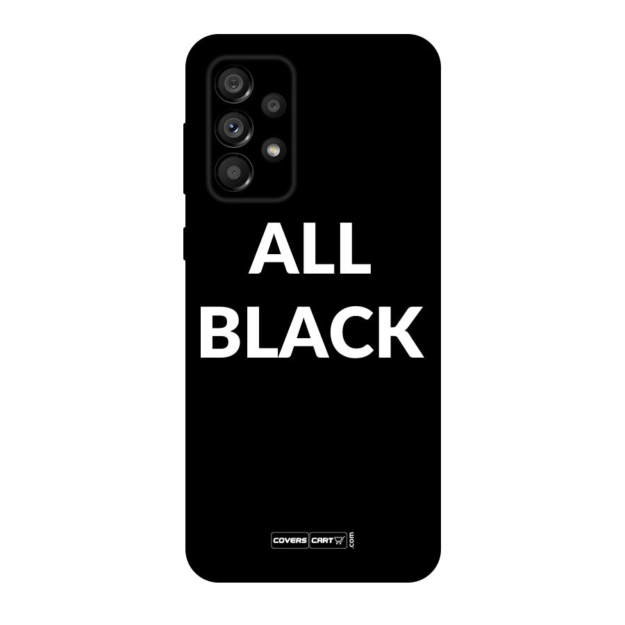 Raftaar All Black Original Polycarbonate Back Case for Galaxy A73 5G