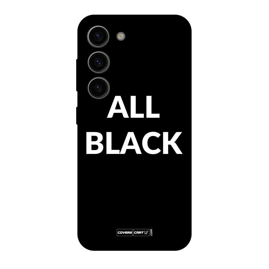 Raftaar All Black Original Polycarbonate Back Case for Galaxy S23