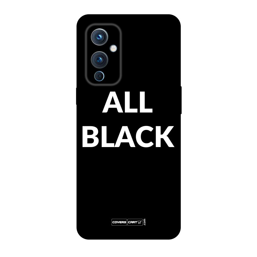 Raftaar All Black Original Polycarbonate Back Case for OnePlus 9