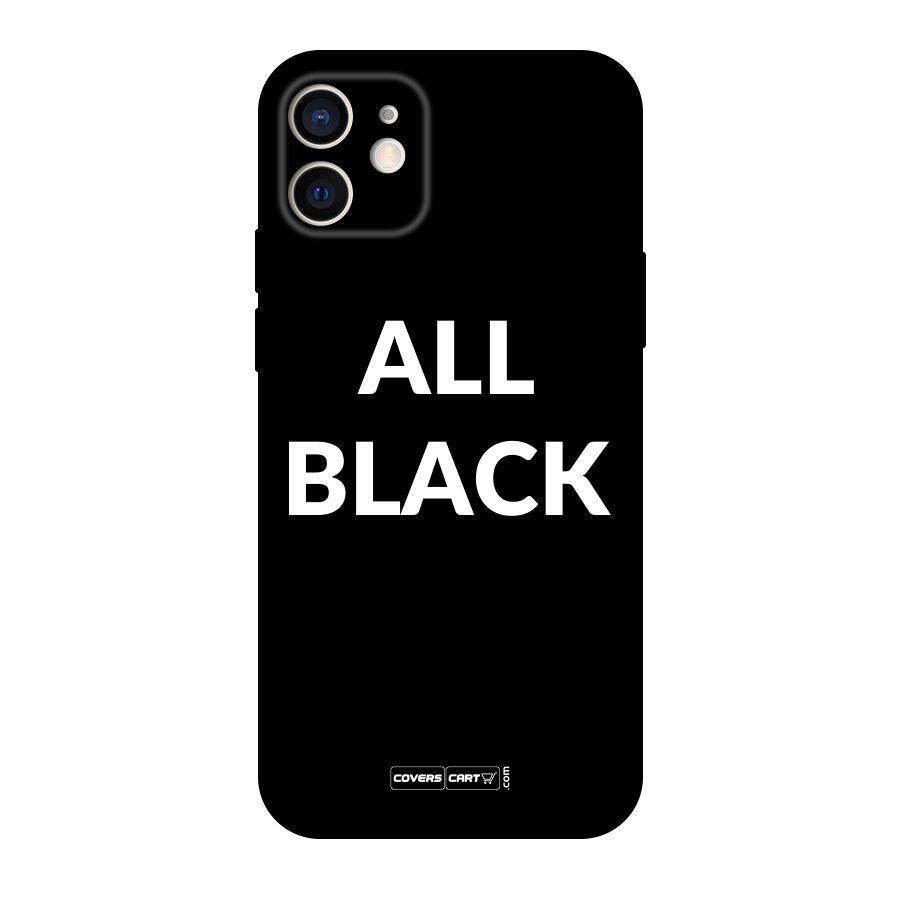 Raftaar All Black Original Polycarbonate Back Case for iPhone 12