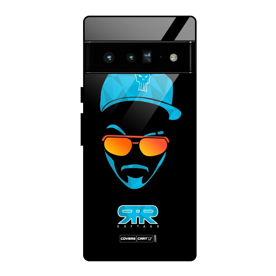 Raftaar Black and Blue Glass Back Case for Google Pixel 6 Pro