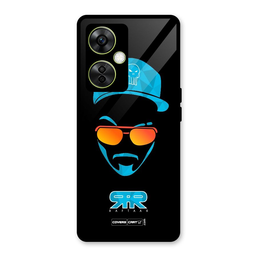 Raftaar Black and Blue Glass Back Case for OnePlus Nord CE 3 Lite