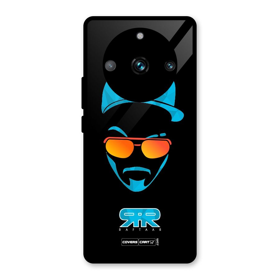 Raftaar Black and Blue Glass Back Case for Realme 11 Pro Plus