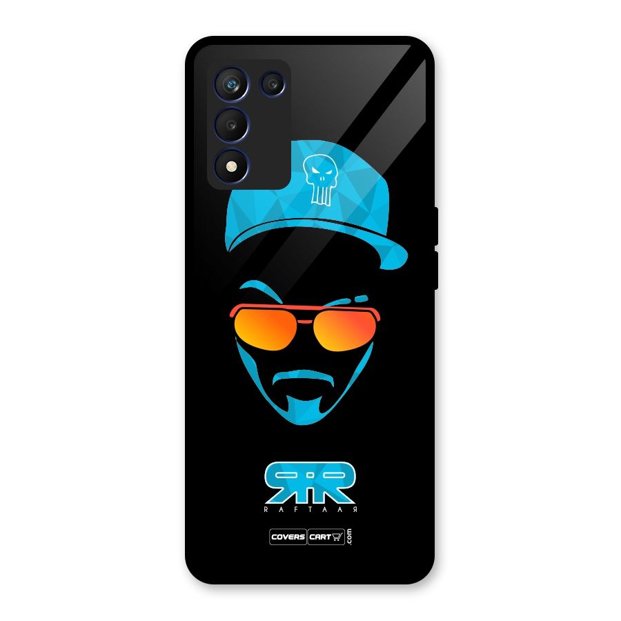 Raftaar Black and Blue Glass Back Case for Realme 9 5G Speed