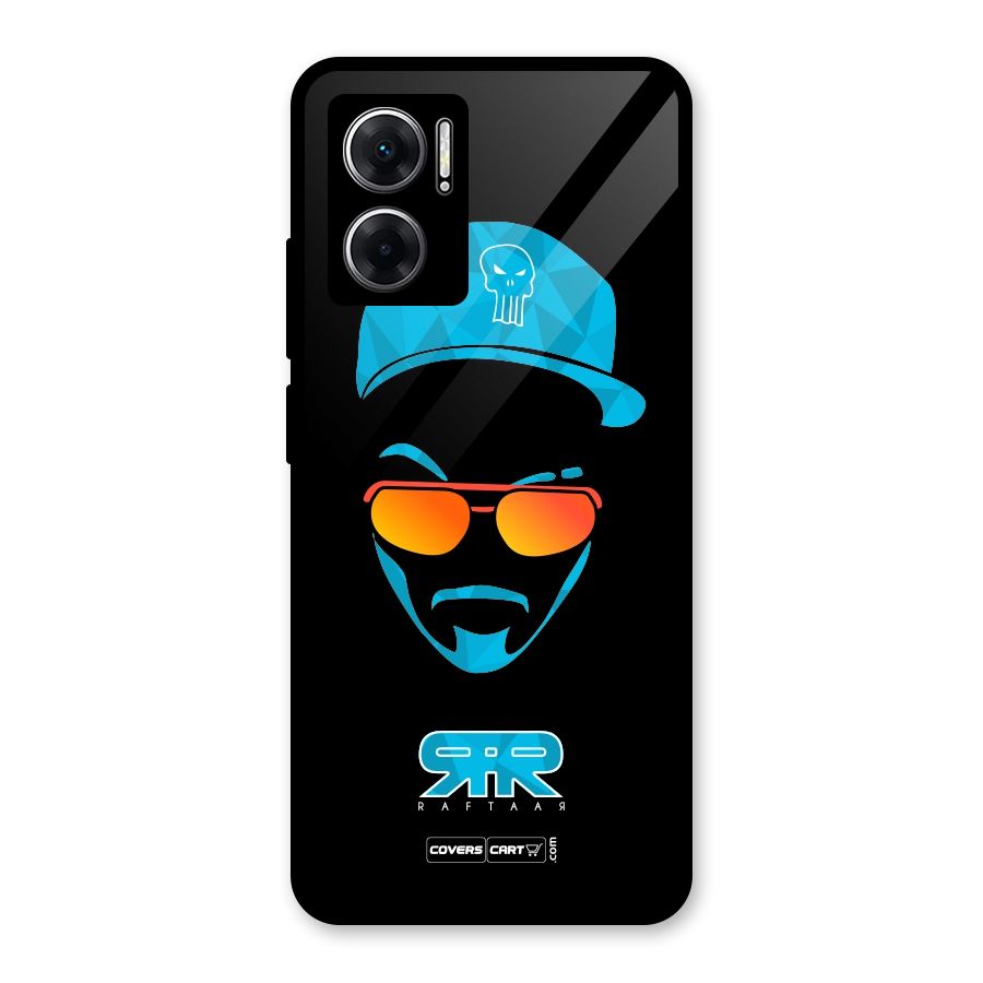 Raftaar Black and Blue Glass Back Case for Redmi 11 Prime 5G