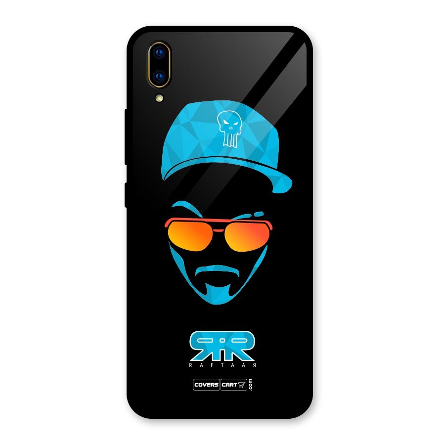 Raftaar Black and Blue Glass Back Case for Vivo V11 Pro
