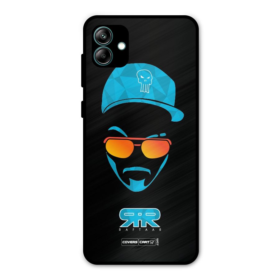 Raftaar Black and Blue Metal Back Case for Galaxy A04