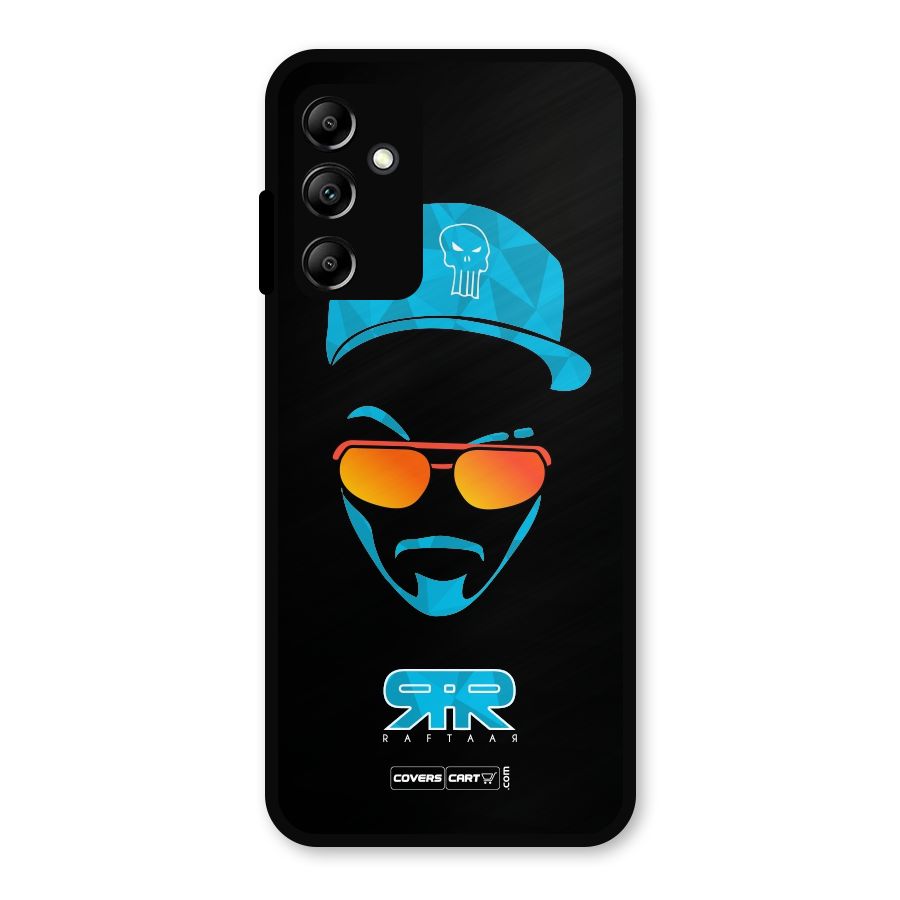 Raftaar Black and Blue Metal Back Case for Galaxy A14 5G