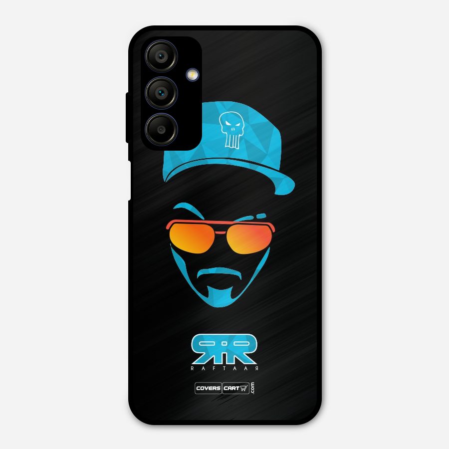 Raftaar Black and Blue Metal Back Case for Galaxy A15 5G
