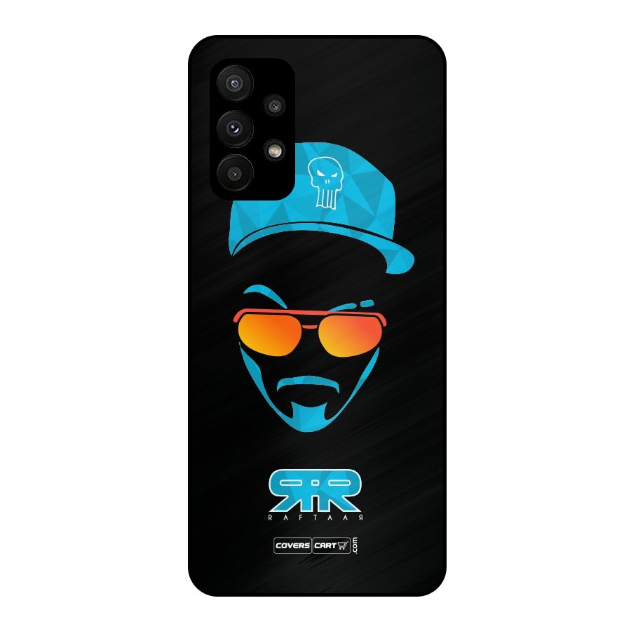 Raftaar Black and Blue Metal Back Case for Galaxy A23