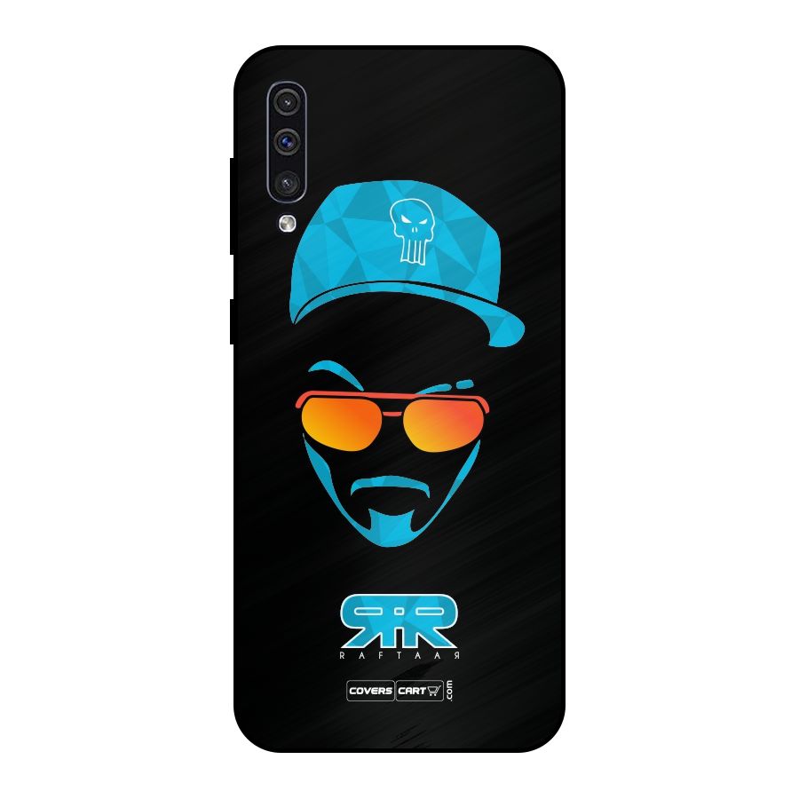Raftaar Black and Blue Metal Back Case for Galaxy A30s