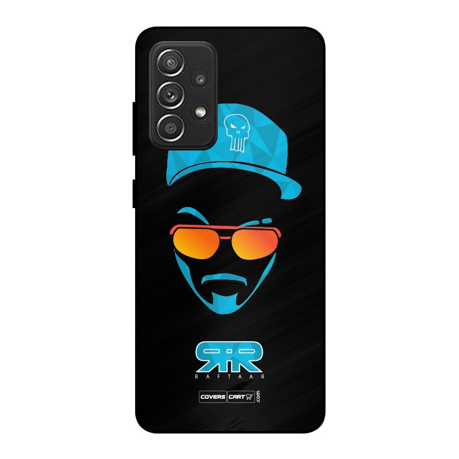 Raftaar Black and Blue Metal Back Case for Galaxy A52s 5G