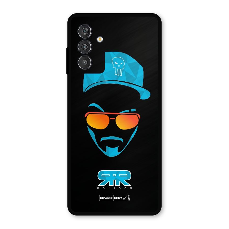 Raftaar Black and Blue Metal Back Case for Galaxy F13