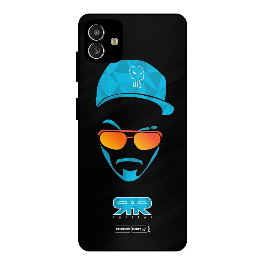 Raftaar Black and Blue Metal Back Case for Galaxy M13 5G