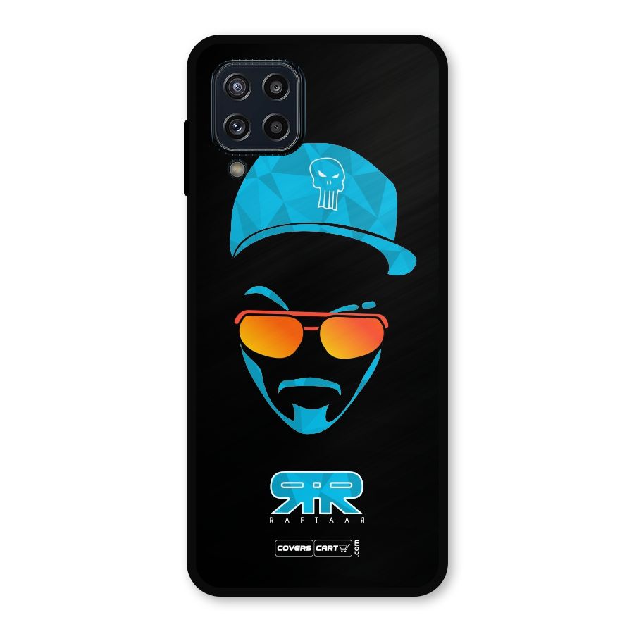 Raftaar Black and Blue Metal Back Case for Galaxy M32