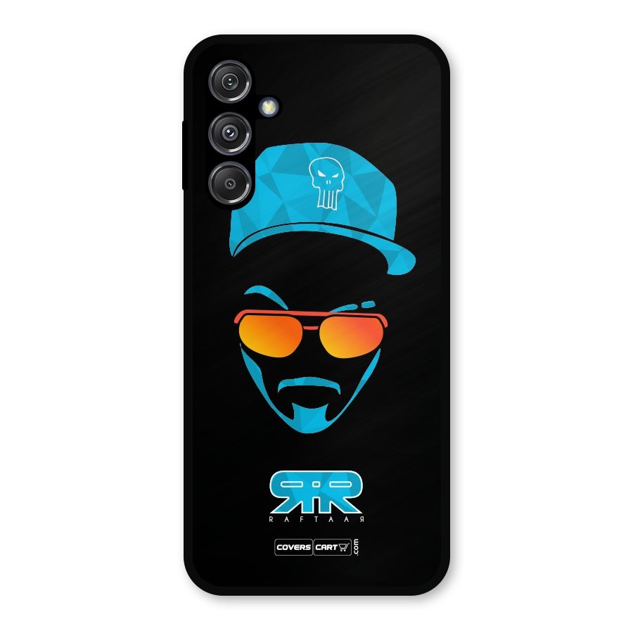 Raftaar Black and Blue Metal Back Case for Galaxy M34 5G