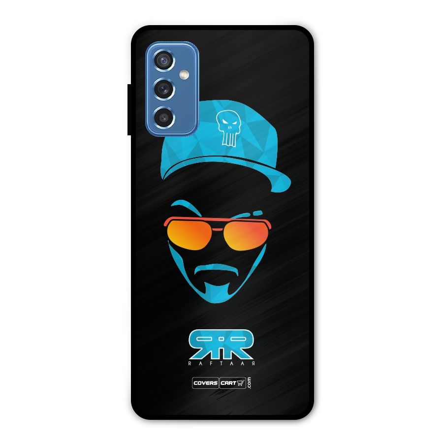 Raftaar Black and Blue Metal Back Case for Galaxy M52 5G