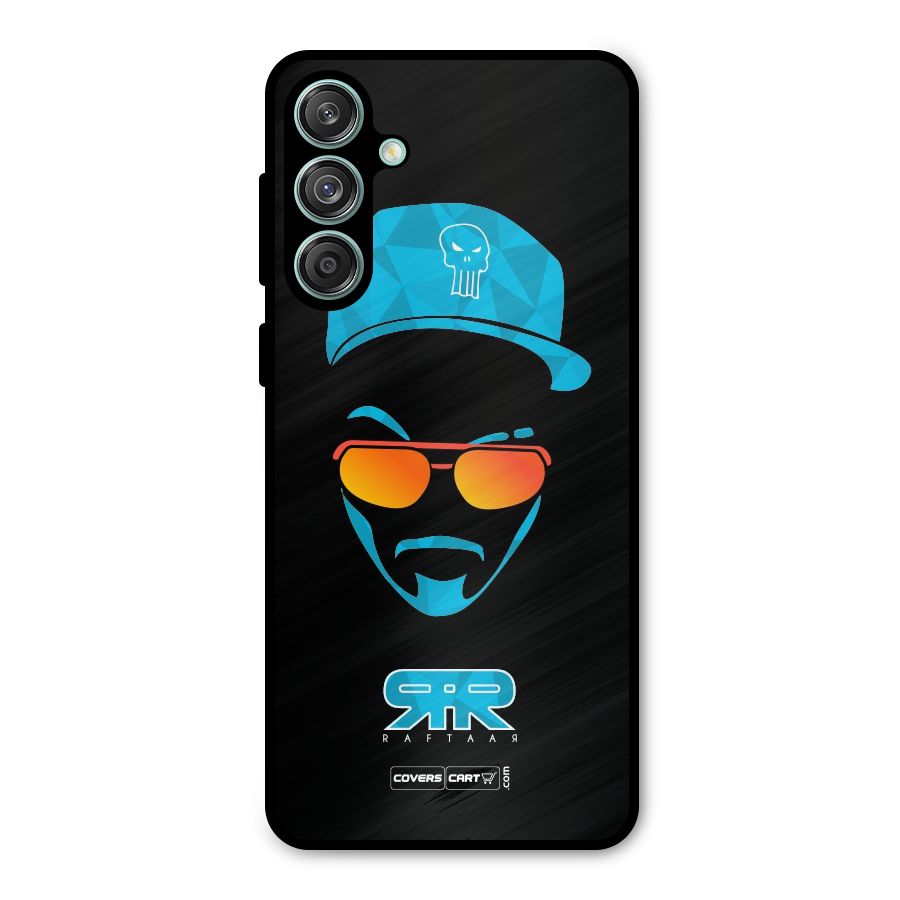 Raftaar Black and Blue Metal Back Case for Galaxy M55 5G