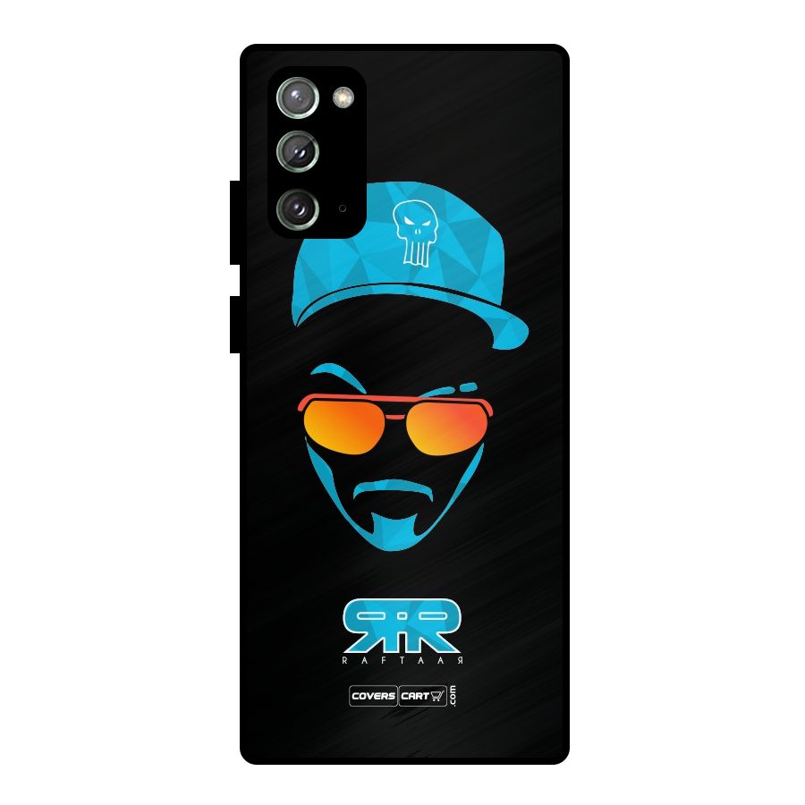 Raftaar Black and Blue Metal Back Case for Galaxy Note 20