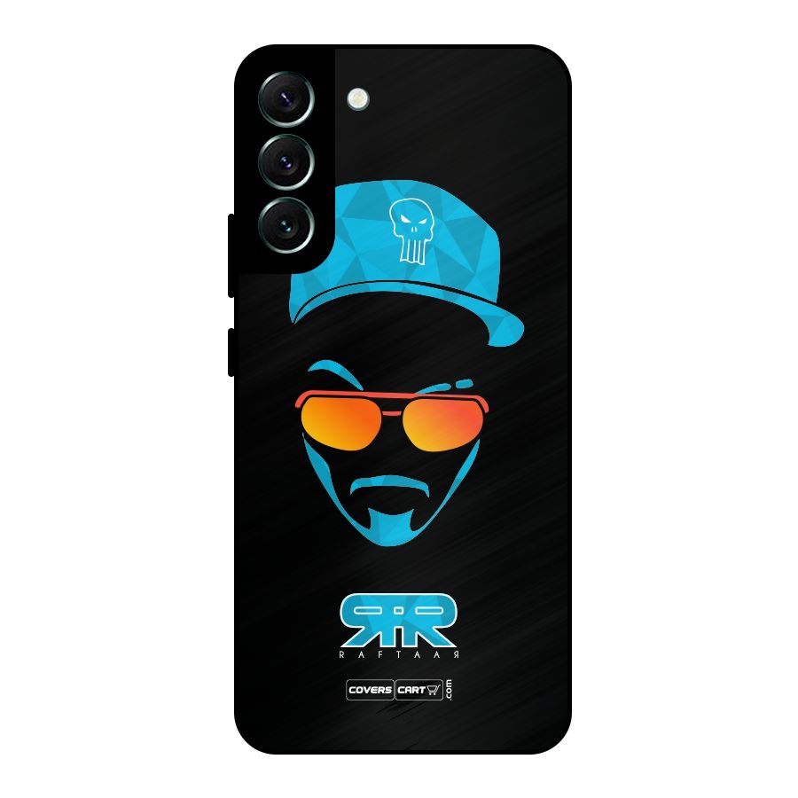 Raftaar Black and Blue Metal Back Case for Galaxy S22 Plus 5G