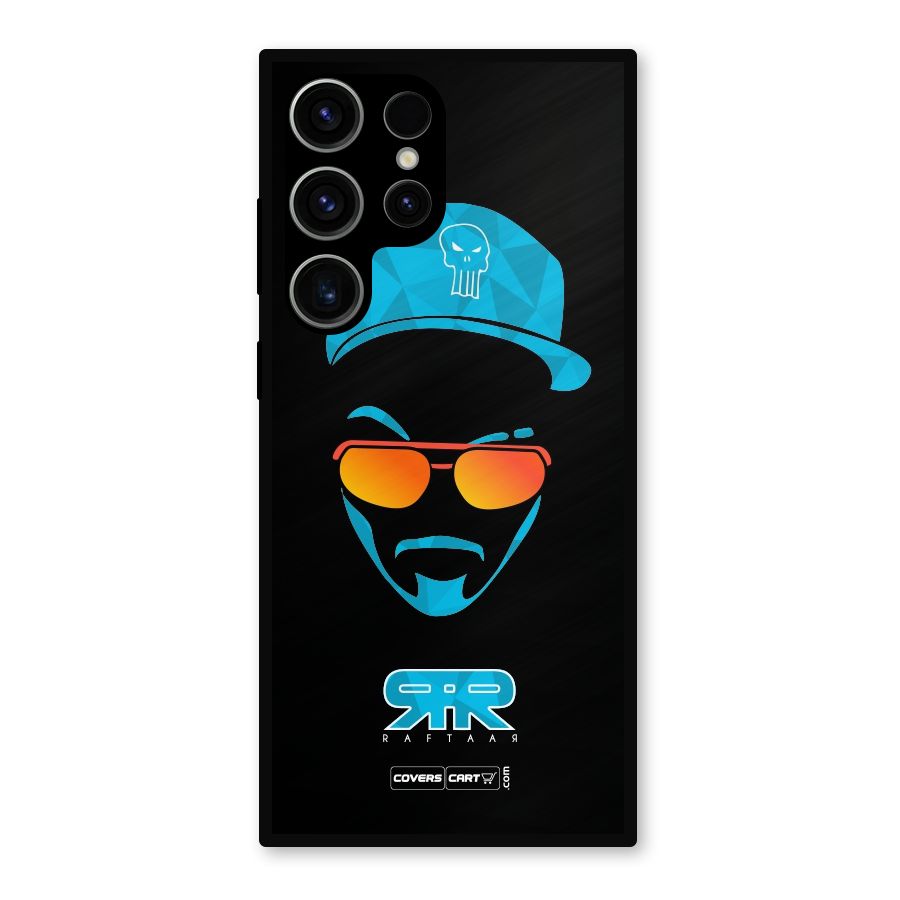 Raftaar Black and Blue Metal Back Case for Galaxy S23 Ultra