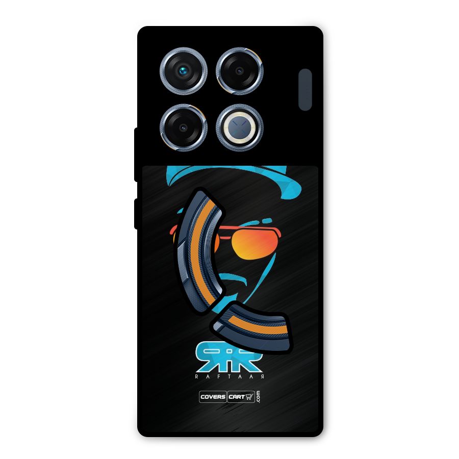 Raftaar Black and Blue Metal Back Case for Infinix GT 20 Pro