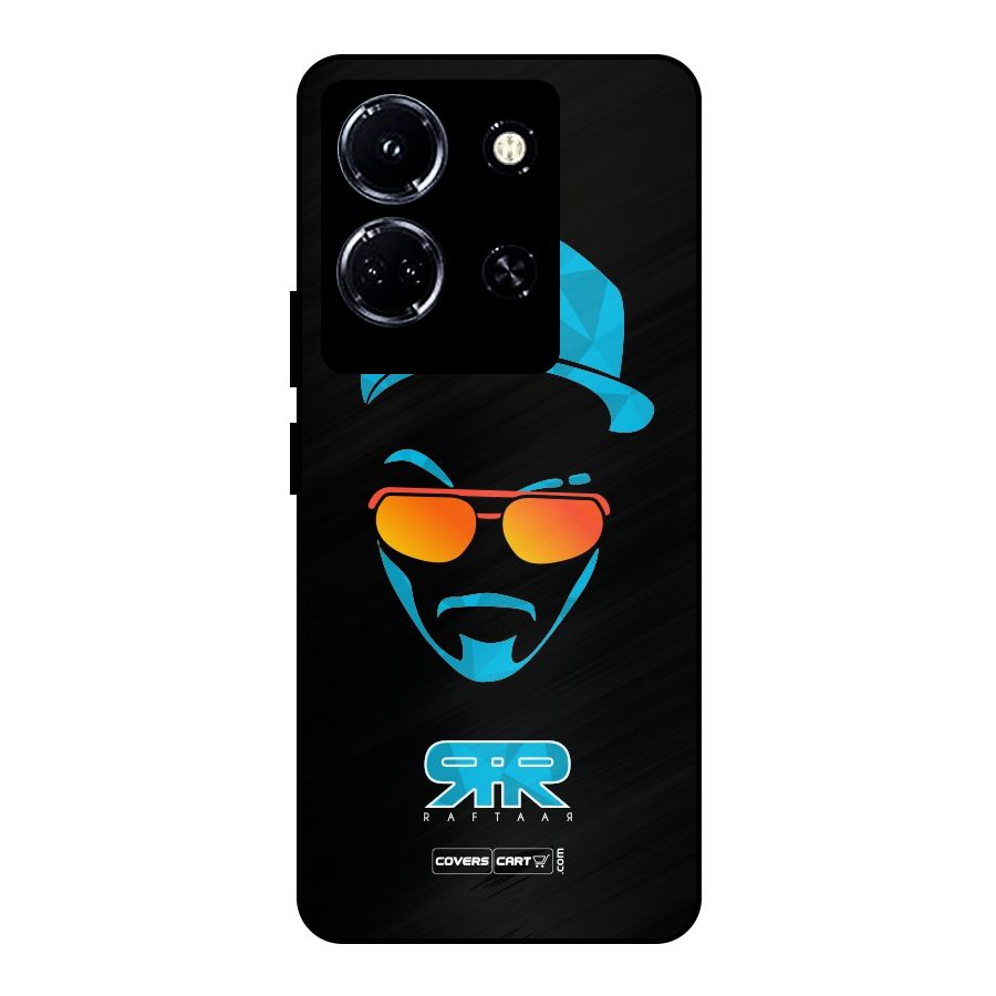 Raftaar Black and Blue Metal Back Case for Infinix Note 30 5G