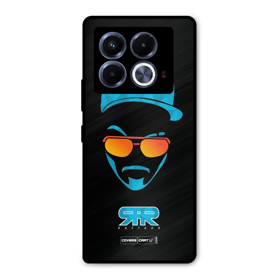 Raftaar Black and Blue Metal Back Case for Infinix Note 40 5G
